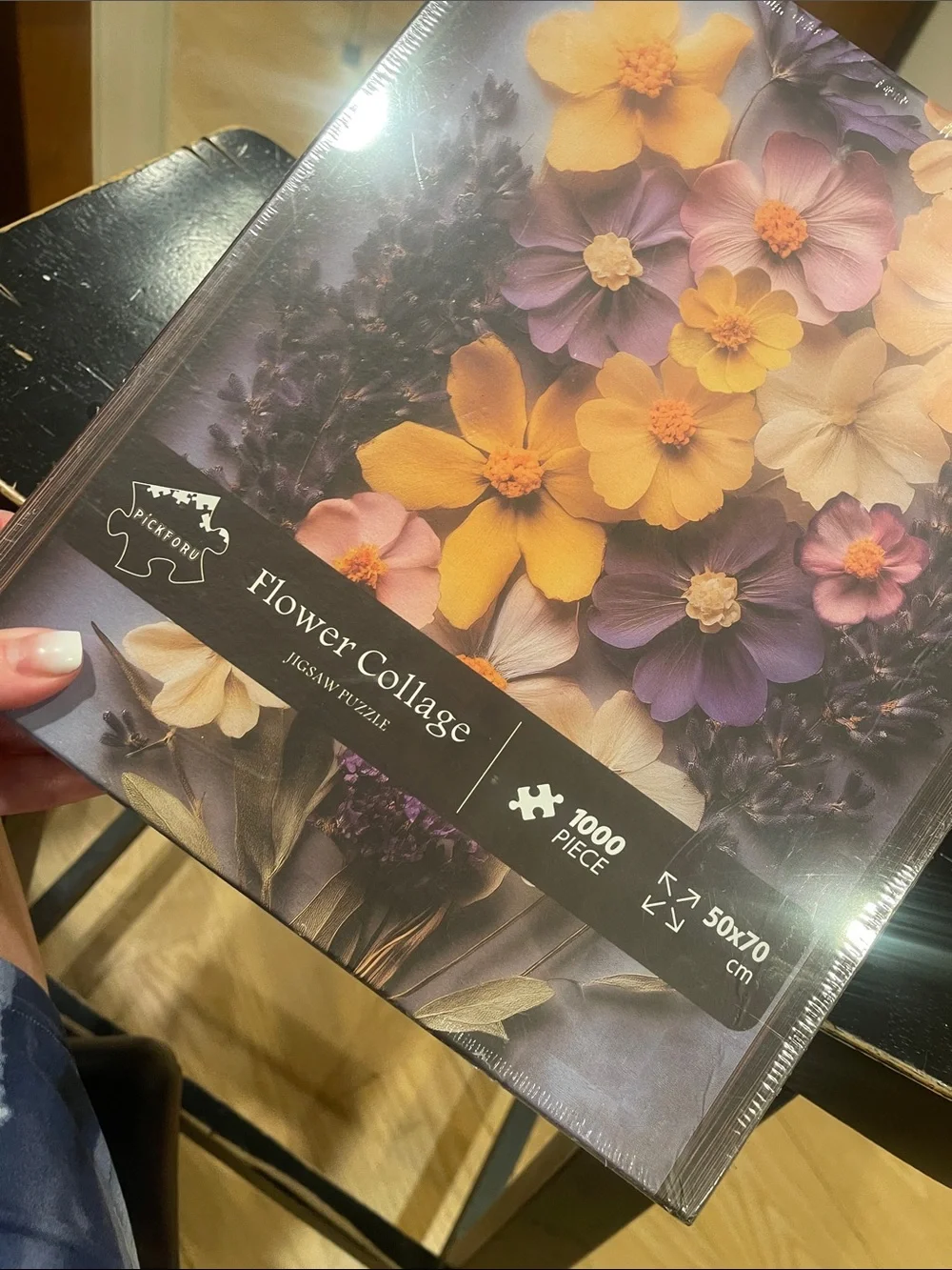 PICKFORU Flower Collage Art 1000 Piece Puzzle for Adults nwt